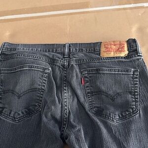 Levi's Men’s Straight Jeans - Faded Black Denim